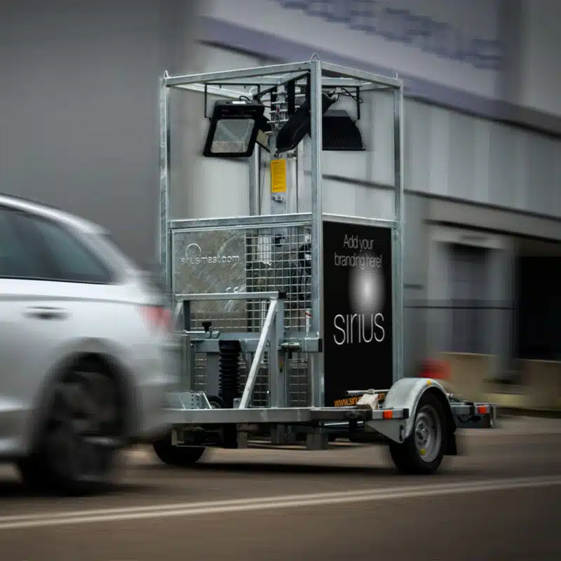 Anhänger für mobile Lichtmasten