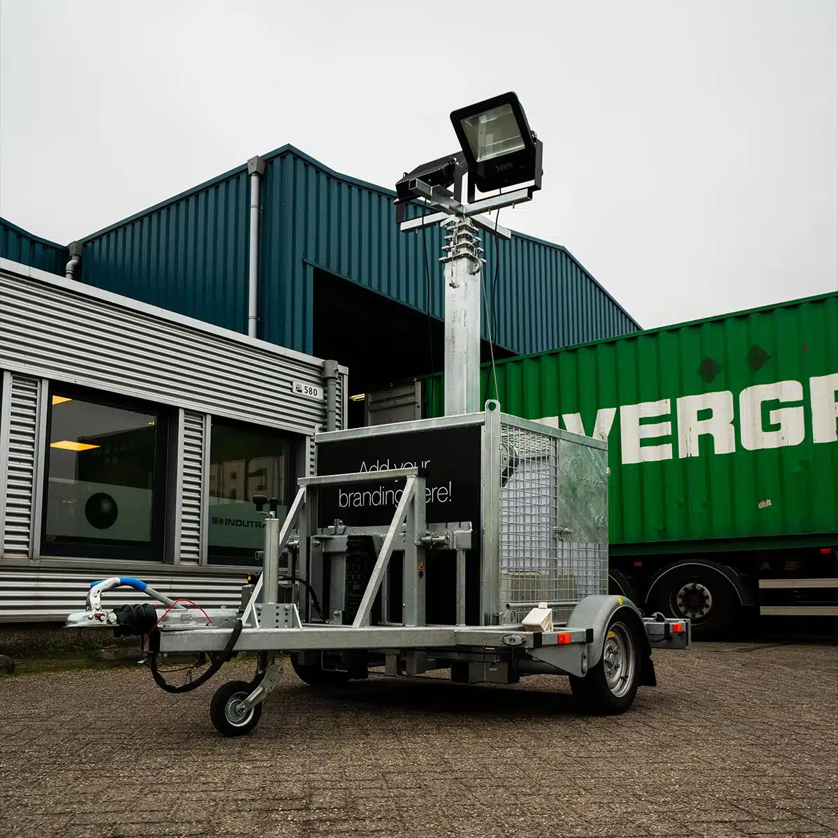 Sirius One mobile light tower on trailer